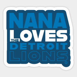 Nana Loves the Detroit Lions Sticker